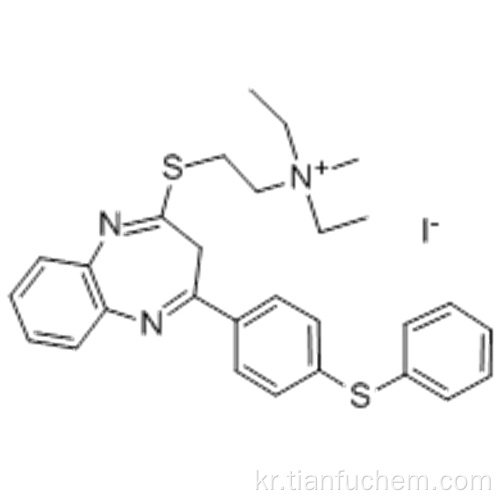 에탄 아미 늄, N, N- 디 에틸 -N- 메틸 -2 - [[4- [4- (페닐 티오) 페닐] -3H-1,5- 벤조디아제핀 -2- 일] 티오] -, 요오드화물 CAS 54663-47-7